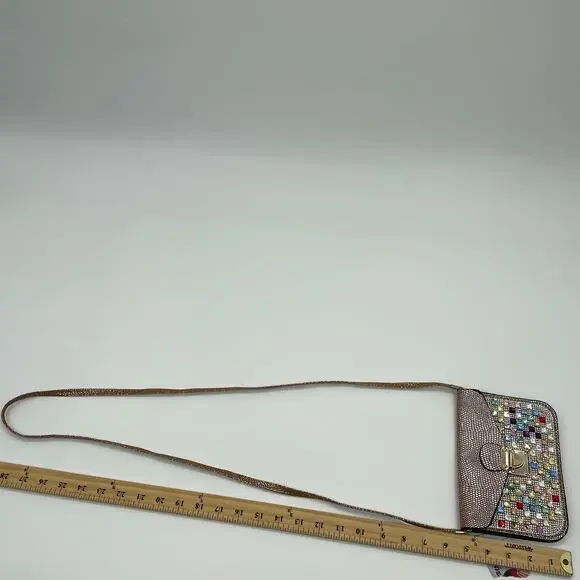 NEW LAVIVE Cross Body Rhinestone Purse Faux Leather - Picture 7 of 7